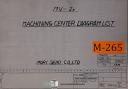 Mori Seiki MV-Jr, Machining Center, Diagrams List Manual
